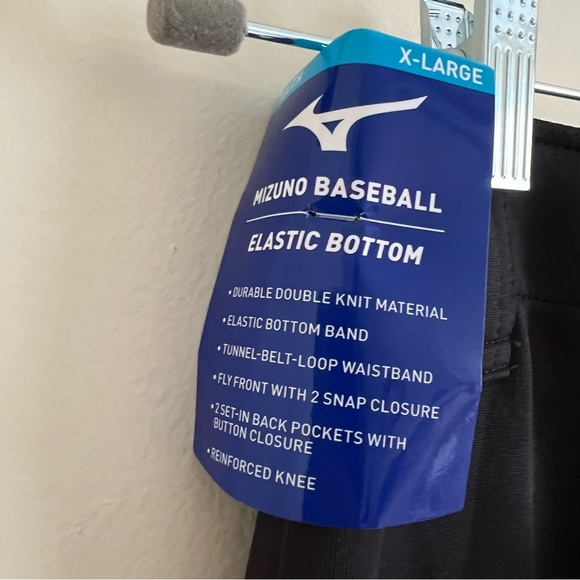 Mizuno Kids Black Baseball Pants YXL Performance Outdoor Athletic Select Pro - Picture 5 of 16